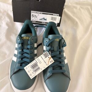 adidas Grand Court 2.0 Sneakers - Teal and White